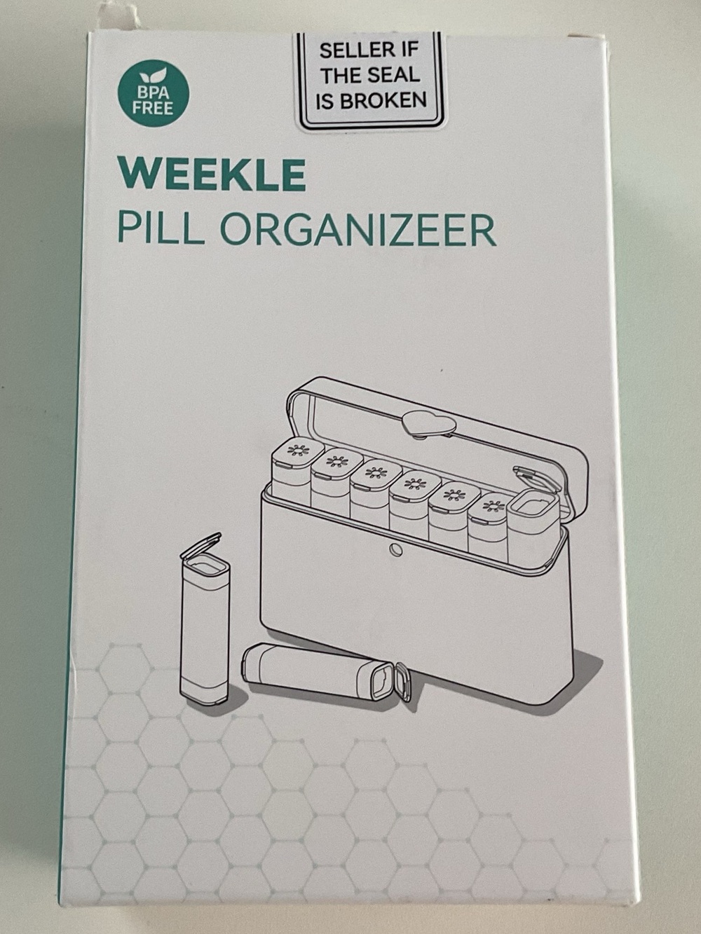 Pill Organizer 2 Times a Day - Large Capacity Weekly AM PM. NIB